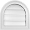 Ekena Millwork Round Top Surface Mount PVC Gable Vent: Functional, w/ 2"W x 1-1/2"P Brickmould Frame, 16"W x 16"H GVPRT16X1602SF - alternate 1